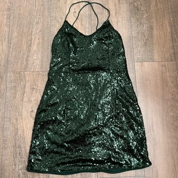 SHEIN | Dresses | Shein Crisscross Backless Sequin Dark Green Bodycon Dress | Poshmark SHEIN | Dresses | Shein Crisscross Backless Sequin Dark Green Bodycon Dress | Poshmark